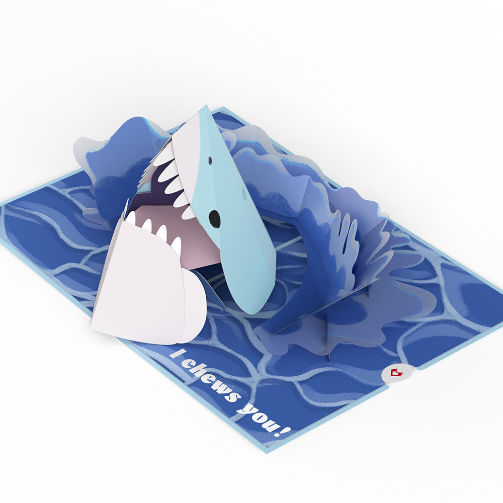 I Chews You Shark Pop-Up Card