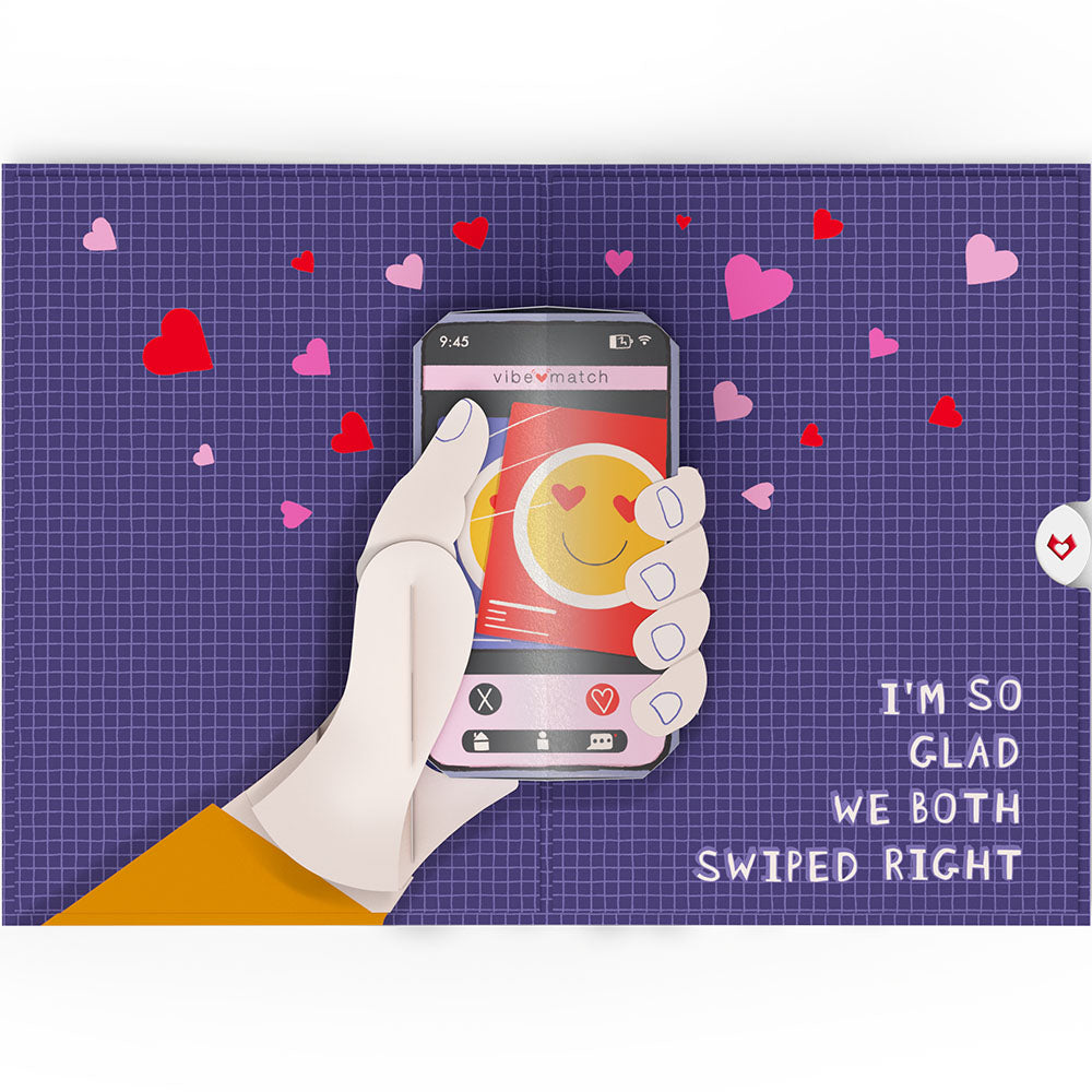 So Glad We Swiped Right Pop-Up Card