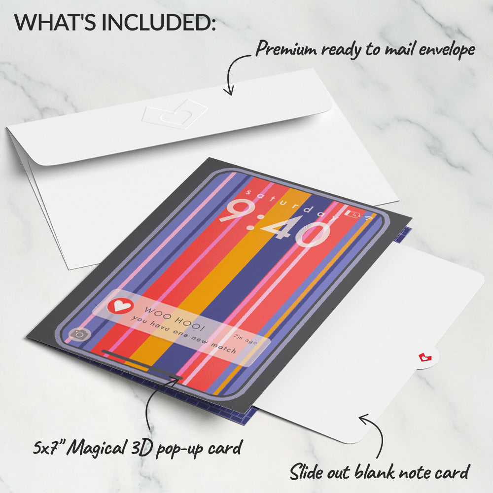 So Glad We Swiped Right Pop-Up Card