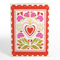 Vintage Floral Love You Heart Pop-Up Card