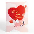 Hogs and Kisses Music and Lights Pop-Up Card