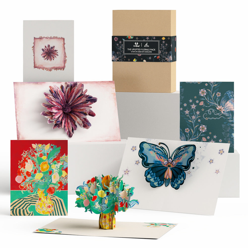 Lovepop x ArtLifting - The Uplifted Florals Box Set (Assorted 12-Pack): Paperpop® Card