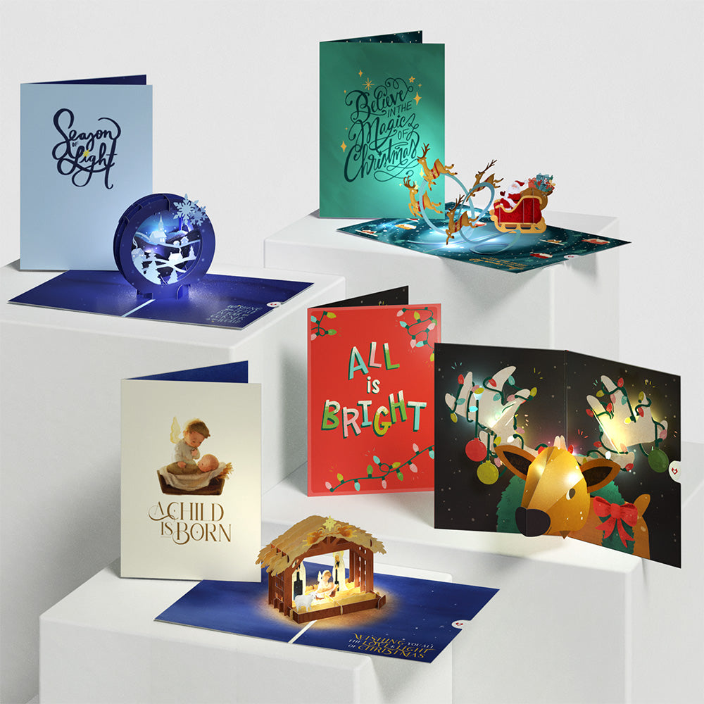 Holiday Light-Up Card 4 Pack