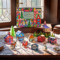 Merry Village Stained Glass 12 Day Holiday Advent Calendar