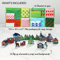Merry Village Stained Glass 12 Day Holiday Advent Calendar