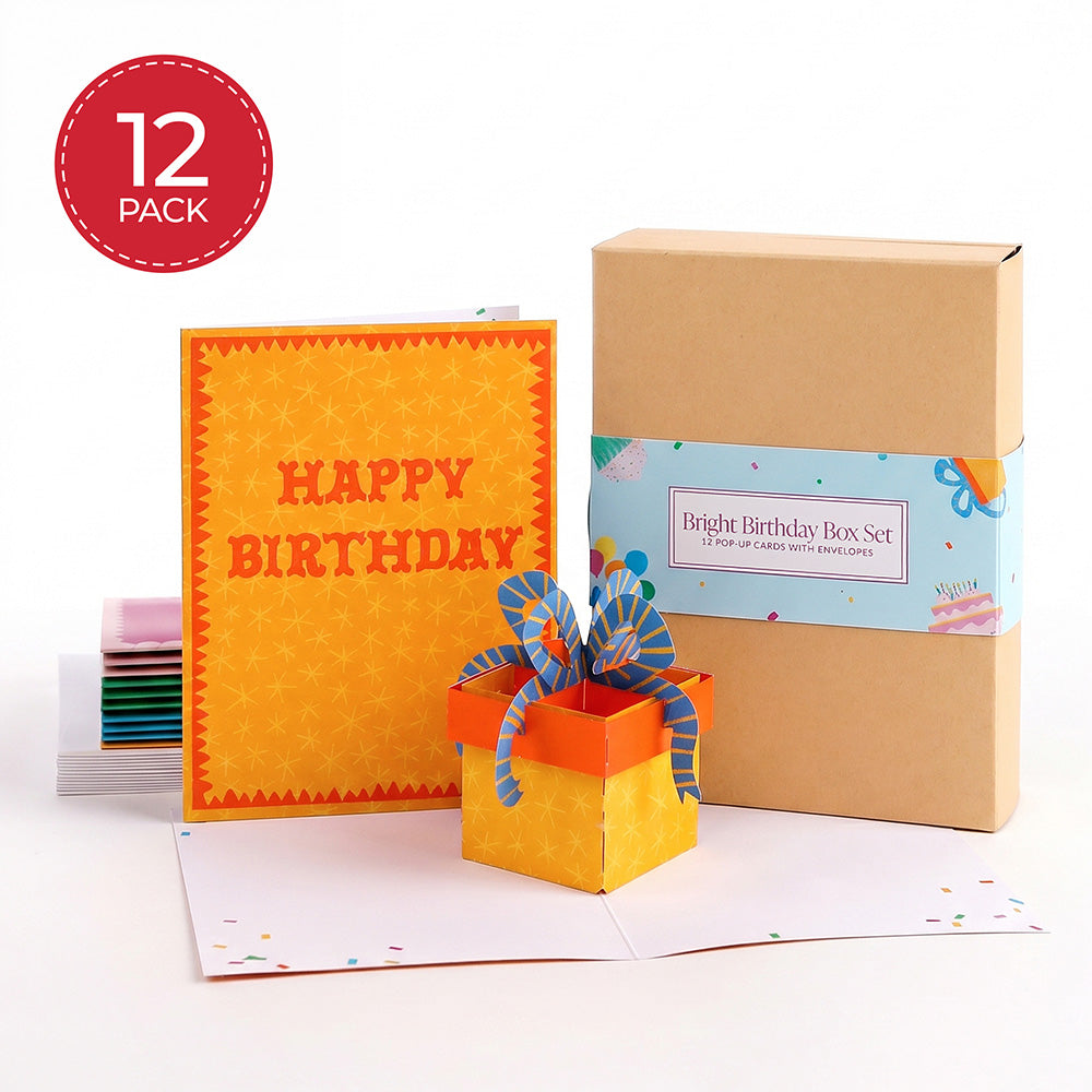 Bright Birthday Box Set (Assorted 12-Pack): Paperpop® Card