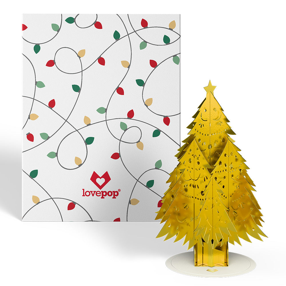 Gold Christmas Tree Stickerpop™ (3-Pack)