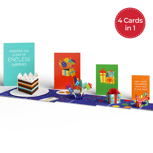 Happy Birthday Endless Surprises 4-in-1 Nesting Card greeting card -  Lovepop
