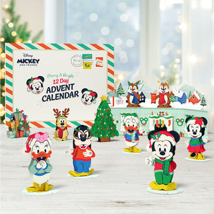 Disney's Mickey and Friends Merry and Bright 12 Day Holiday Advent Calendar greeting card -  Lovepop