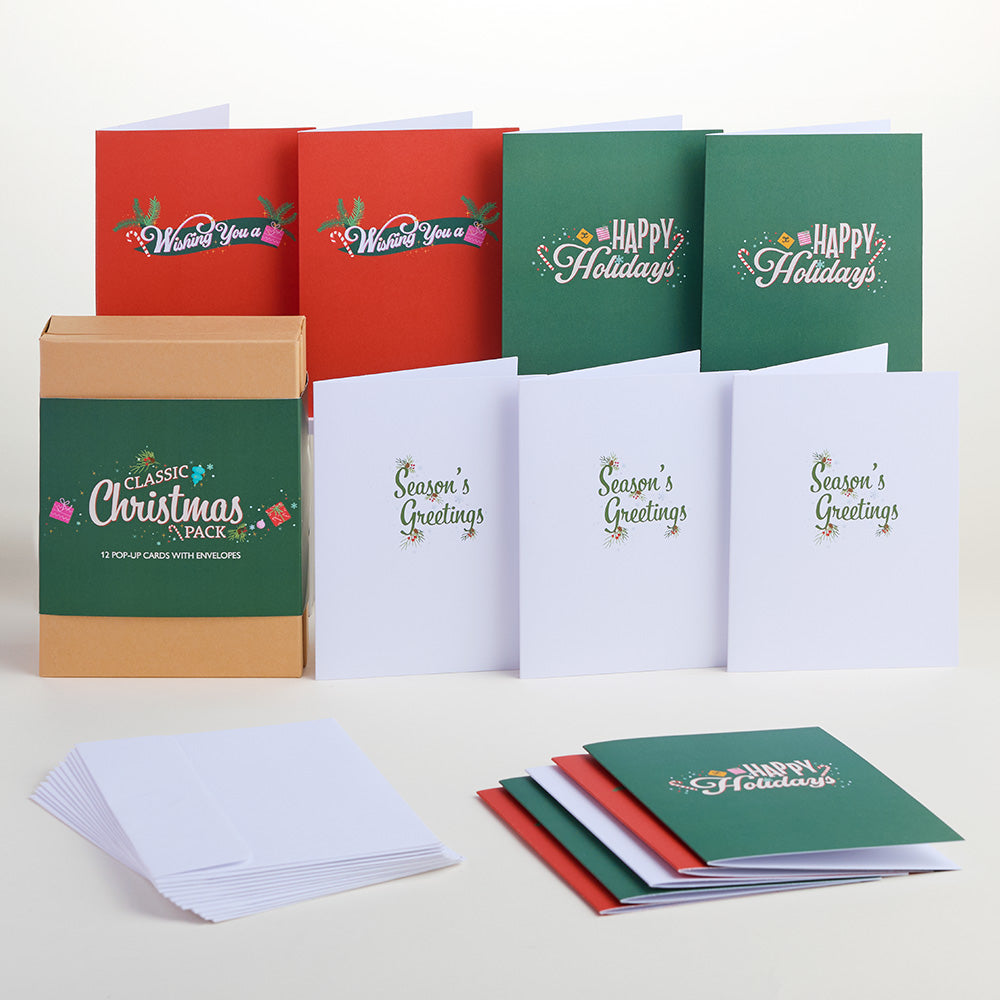 Classic Christmas Box Set (Assorted 12-Pack): Paperpop® Card