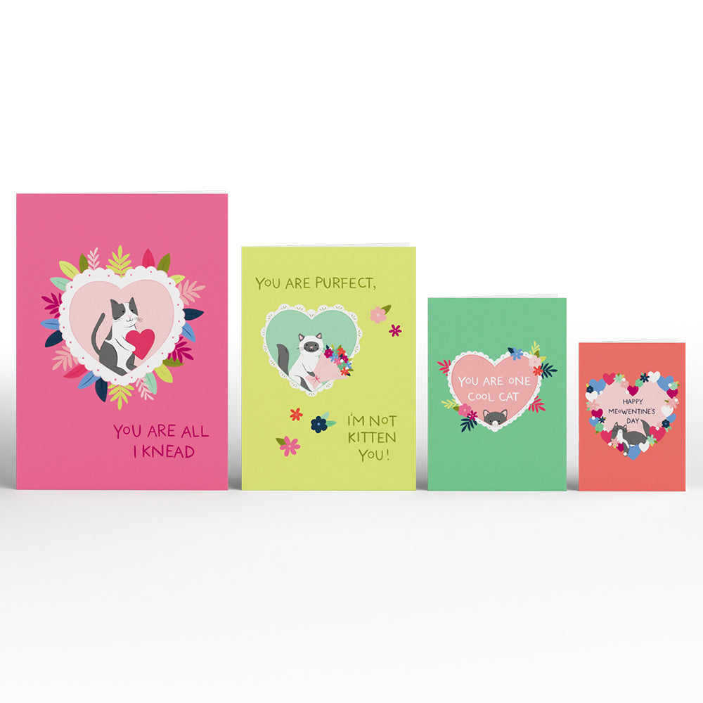 Happy Meowentine’s Day Cat 4-in-1 Nesting Card