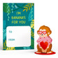Valentine’s Day Safari Assorted Cards Kids Classroom 24-Pack