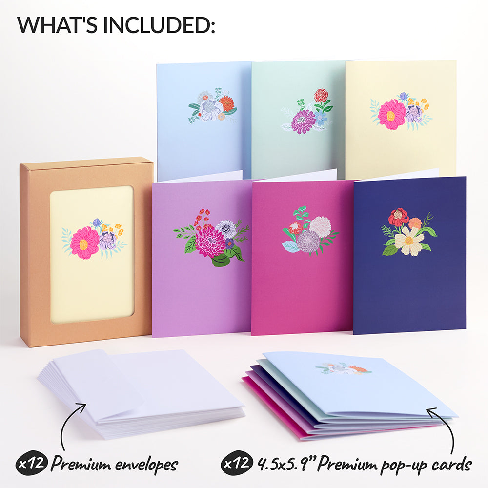 Bright Botanicals Box Set (Assorted 12-Pack): Paperpop® Card
