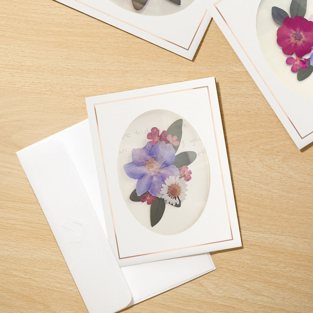 Petal Pressed™ Blank Notecards - Vibrant Wildflower (Assorted 12-Pack)