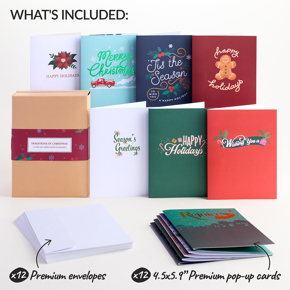 Traditions of Christmas Box Set (Assorted 12-Pack): Paperpop® Card