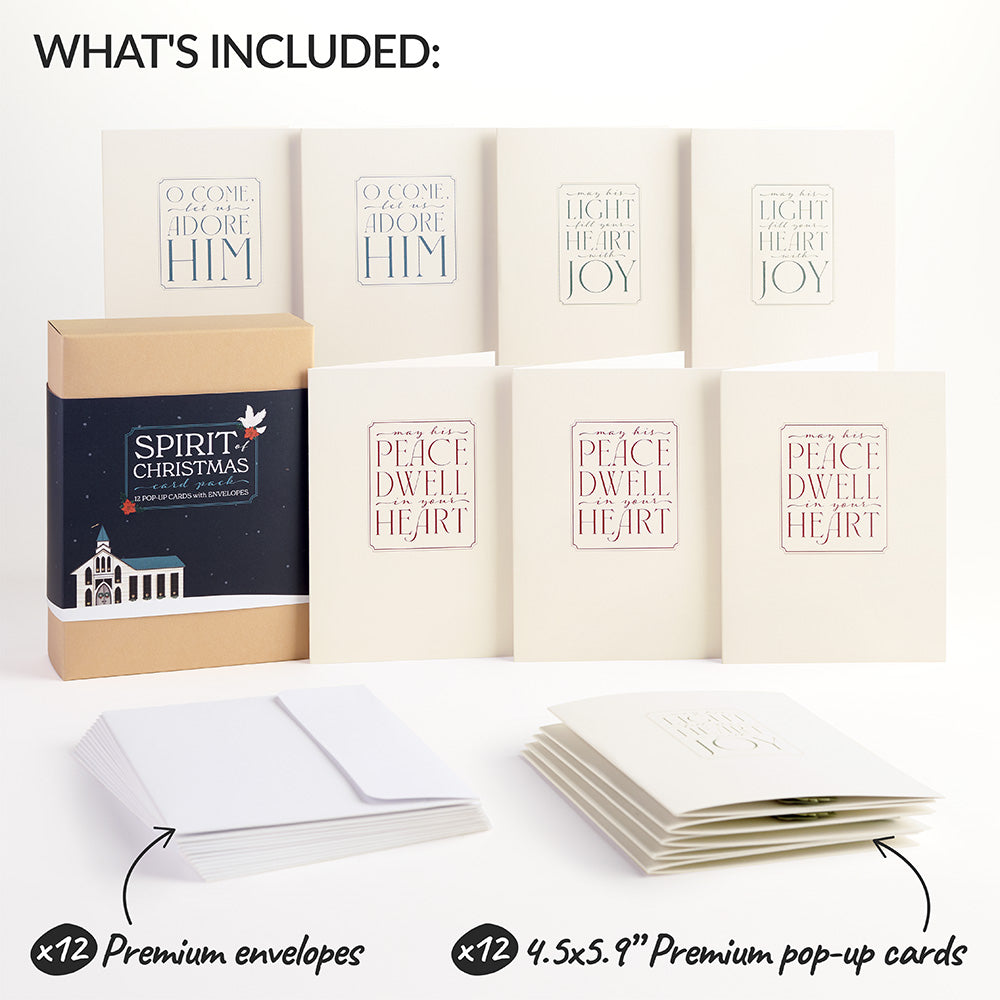 Spirit of Christmas Box Set (Assorted 12-pack): Paperpop® Card