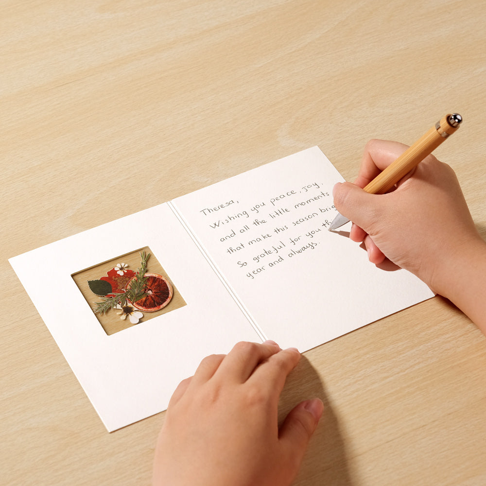 Petal Pressed™ ‘Warm Wishes’ Notecards - Yuletide Crimson (Assorted 12 ...