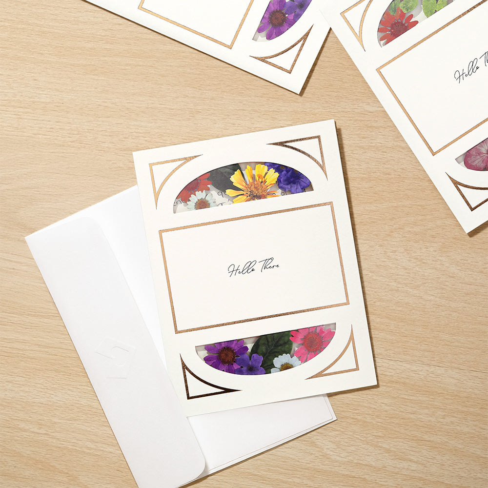Petal Pressed™ ‘Hello There’ Notecards - Cheerful Brights (Assorted 12-Pack)