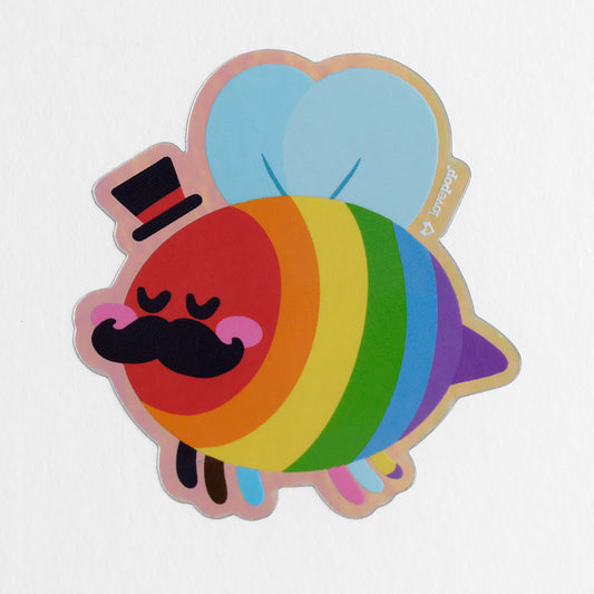 Modern Pride Bee LGBTQ+ Sticker