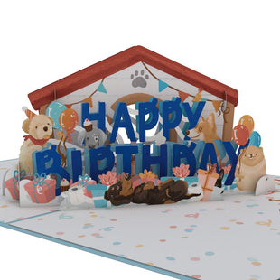 Happy Birthday Dogs Pop-Up Card and Sentiment Set for Daughter