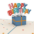 Happy 70th Birthday Burst Pop-Up Card and Sentiment Set