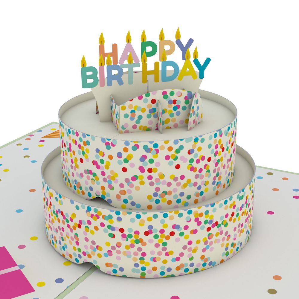 Sprinkles 50th Birthday Cake Pop-Up Card and Sentiment Set