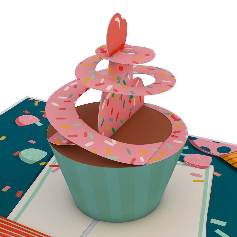 70th Birthday Cupcake Pop-Up Card and Sentiment Set