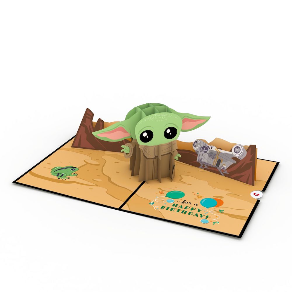 Star Wars™ The Mandalorian™ Grogu™ Birthday Pop-Up Card & Flower Buds Bouquet Bundle