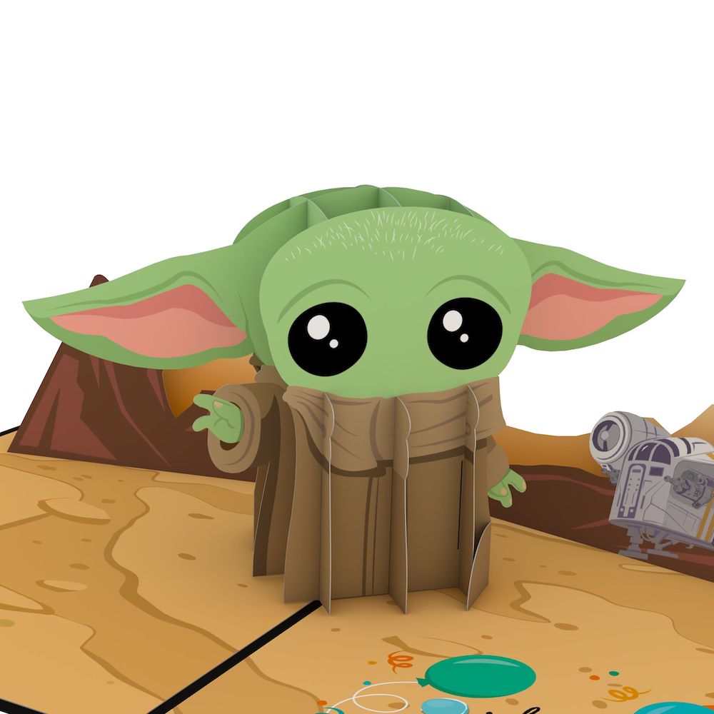 Star Wars™ The Mandalorian™ Grogu™ Birthday Pop-Up Card & Flower Buds Bouquet Bundle