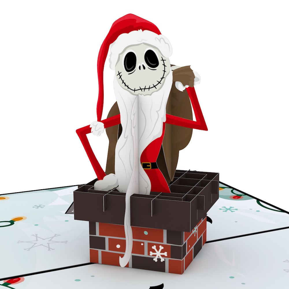 Disney Tim Burton’s The Nightmare Before Christmas Santa Jack Pop-Up Card & Flower Buds Bouquet Bundle