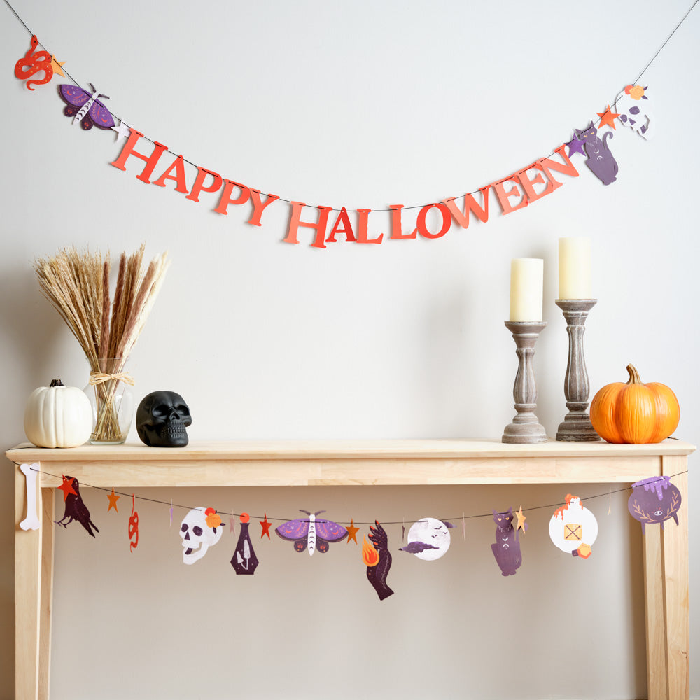 Witchy Halloween Garlands 8ft (2-pack)