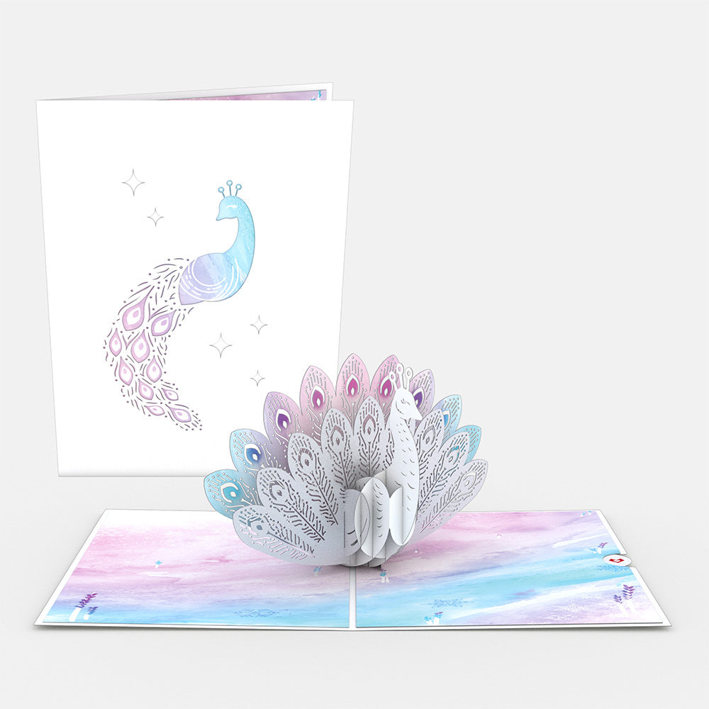 Sugar Plum Peacock Pop-Up Card