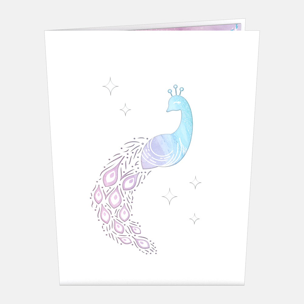 Sugar Plum Peacock Pop-Up Card