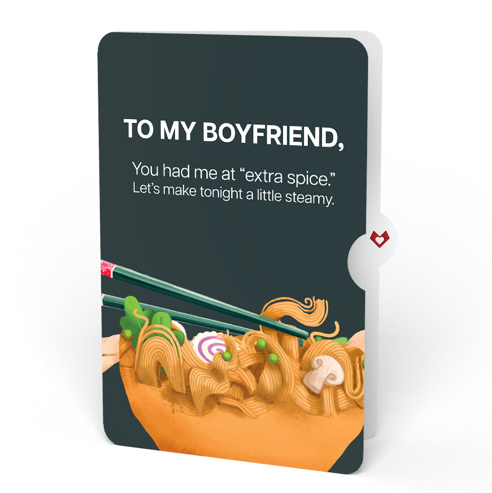 Send Noods Spicy Love Pop-Up Card and Sentiment Set for Boyfriend