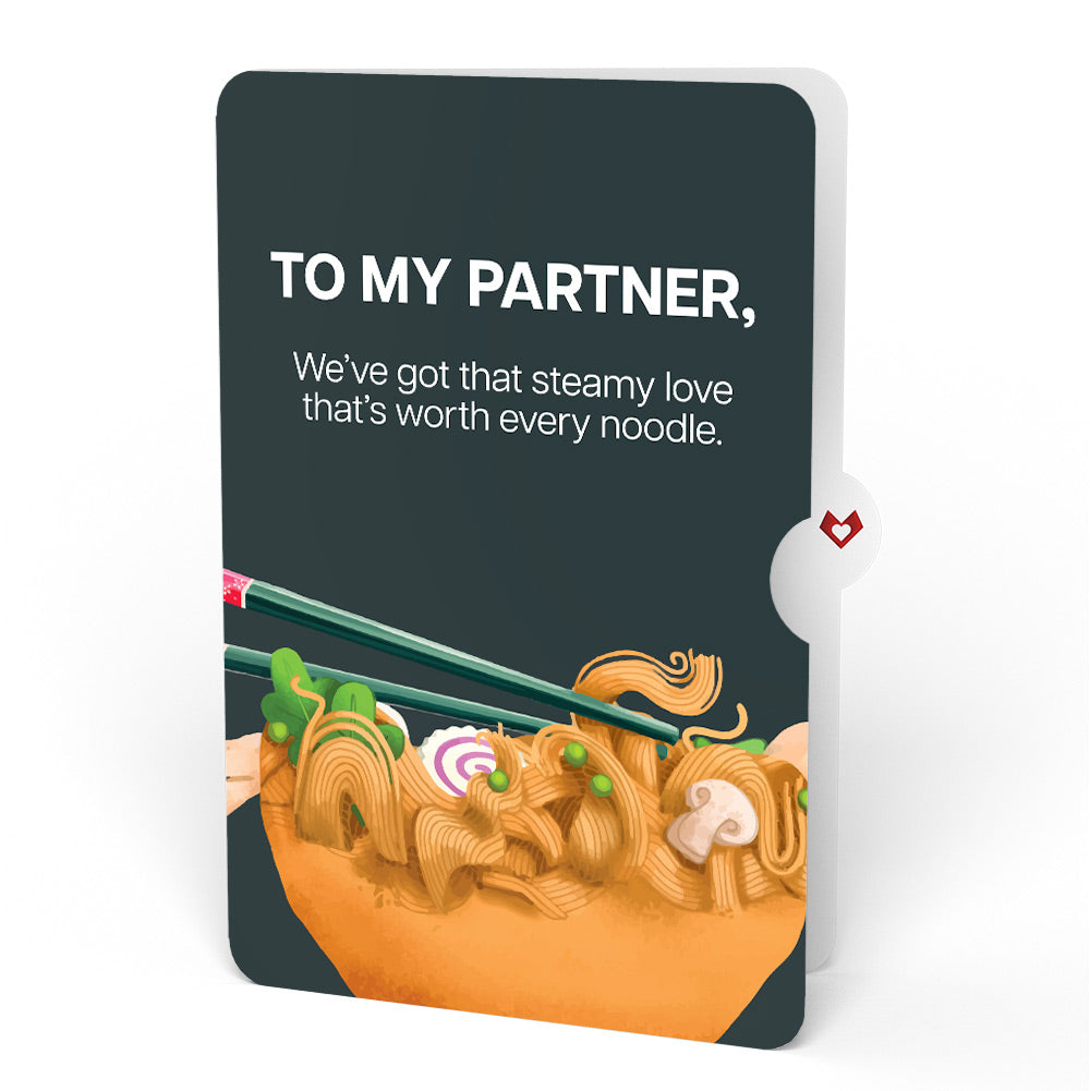 Send Noods Spicy Love Pop-Up Card and Sentiment Set for Partner