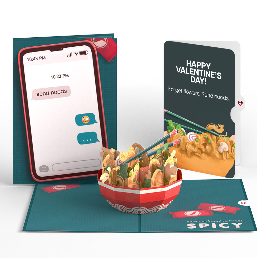 Send Noods Spicy Valentine's Day Pop-Up Card and Sentiment Set
