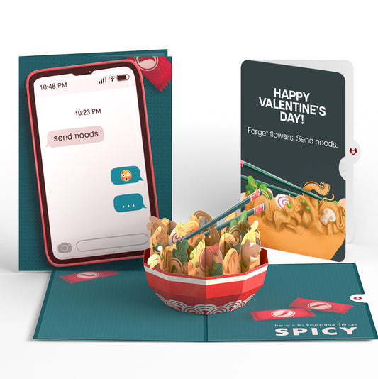 Send Noods Spicy Valentine's Day Pop-Up Card and Sentiment Set