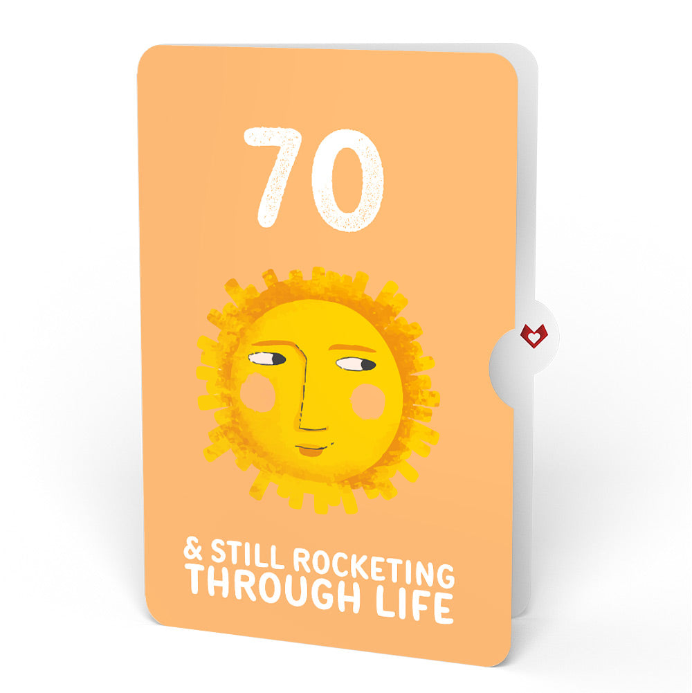 Another Trip Around the Sun 70th Birthday Light-Up Pop-Up Card and Sentiment Set