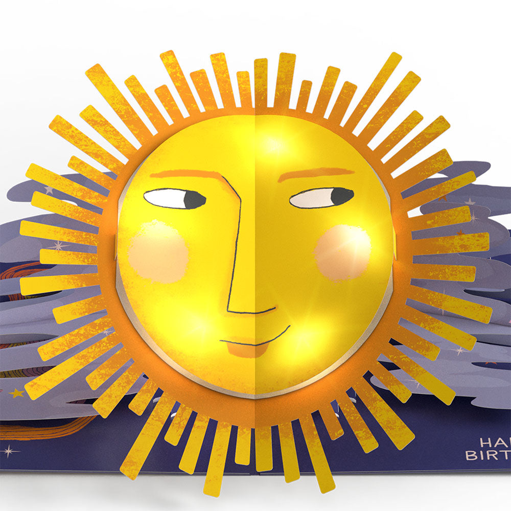 Another Trip Around the Sun 80th Birthday Light-Up Pop-Up Card and Sentiment Set