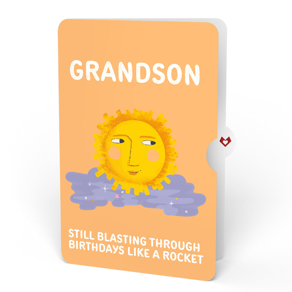 Another Trip Around the Sun Birthday Light-Up Pop-Up Card and Sentiment Set for Grandson