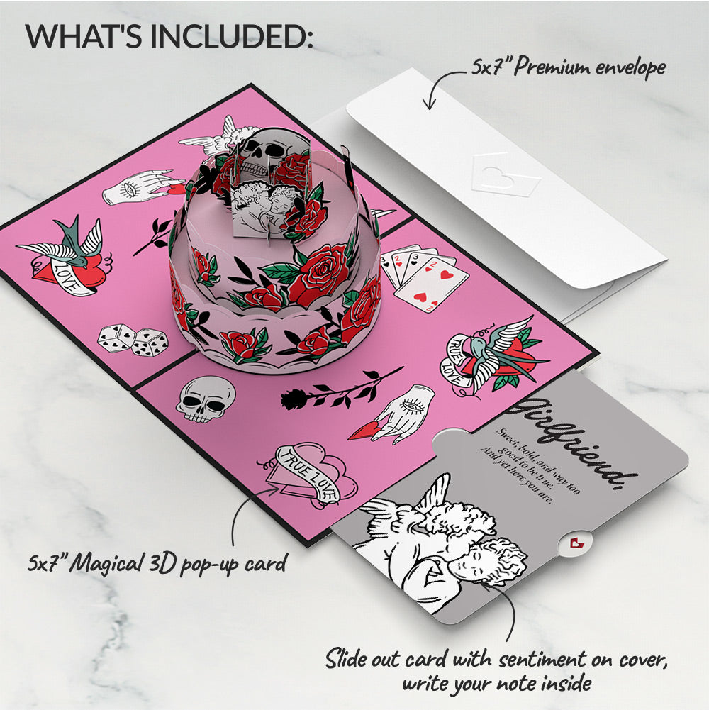 Fatally Yours Love Pop-Up Card and Sentiment Set for Girlfriend