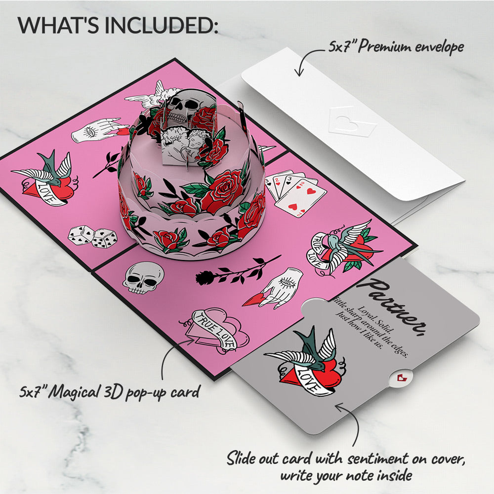 Fatally Yours Love Pop-Up Card and Sentiment Set for Partner