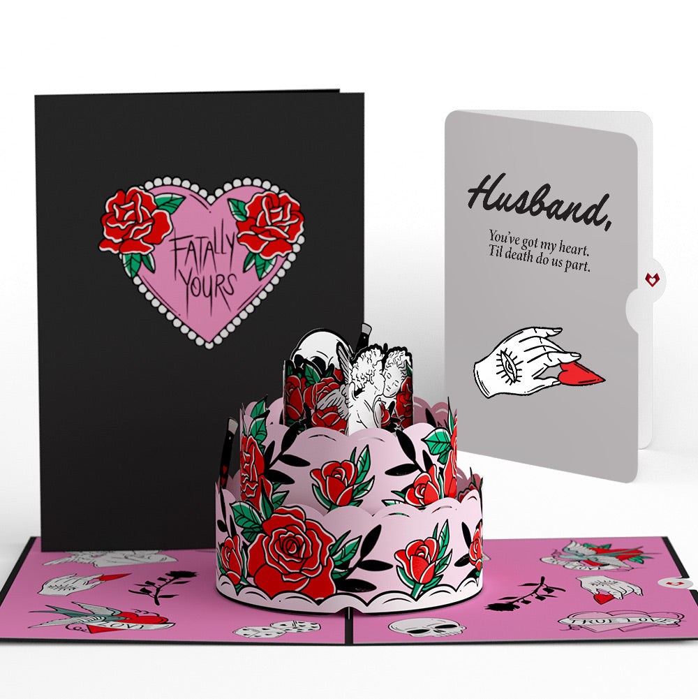 Fatally Yours Love Pop-Up Card and Sentiment Set for Husband