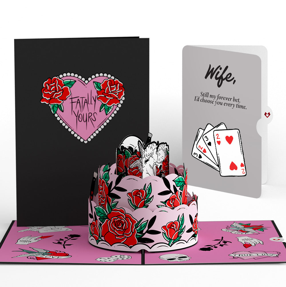 Fatally Yours Love Pop-Up Card and Sentiment Set for Wife