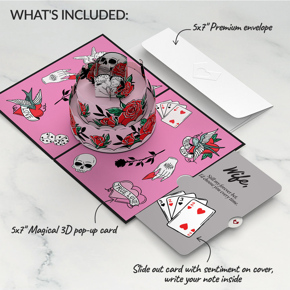 Fatally Yours Love Pop-Up Card and Sentiment Set for Wife