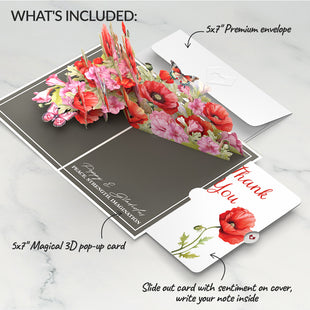 Born to Bloom: August Birth Month Flowers Thank You Pop-Up Card and Sentiment Set