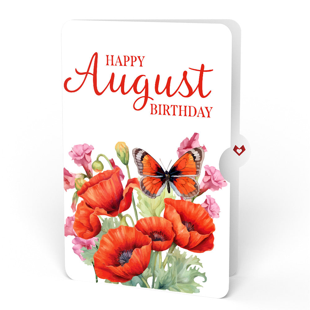 Born to Bloom: August Birth Month Flowers Pop-Up Card and Poppy Sentiment Set