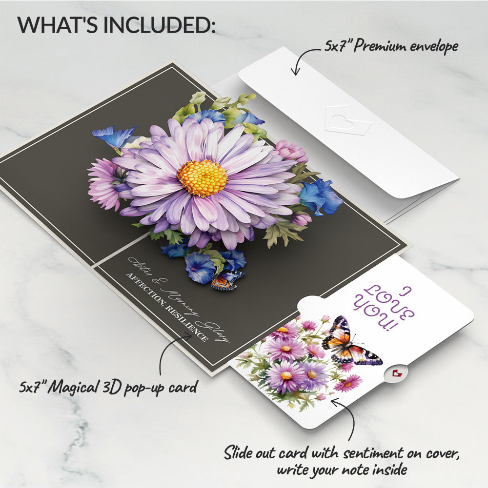 Born to Bloom: September Birth Month Flowers Love Pop-Up Card and Sentiment Set