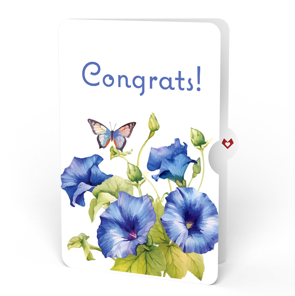 Born to Bloom: September Birth Month Flowers Congratulations Pop-Up Card and Sentiment Set