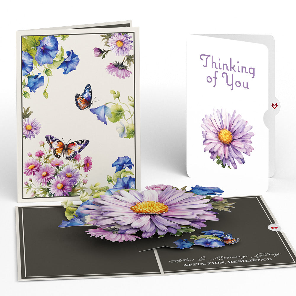 Born to Bloom: September Birth Month Flowers Thinking of You Pop-Up Card and Sentiment Set